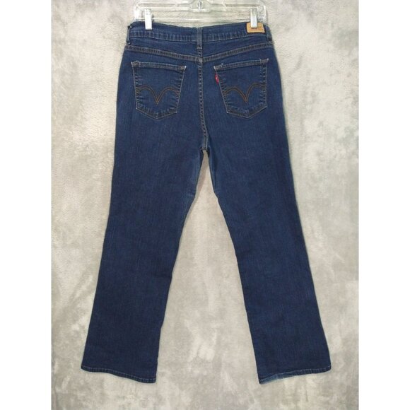 Levis 512 Jeans Womens 12 Blue Denim Perfectly Slimming Boot Cut Stretch Western - Picture 2 of 9
